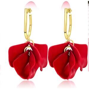 Acrylic Flower Petal Earrings